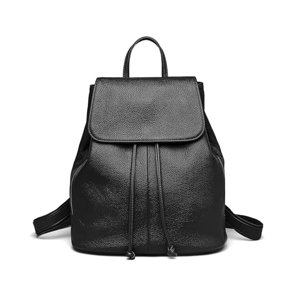Genuine-Leather-Backpack-Purse-for-Women-Anti-Theft-RFID-Designer-Leather-Handbags-Elegant-Ladies-Shoulder-Bags-Travel-Backpack-Black Genuine Leather Backpack Purse for Women: Anti-Theft RFID Designer Leather Handbags - Elegant Ladies Shoulder Bags Travel Backpack Black