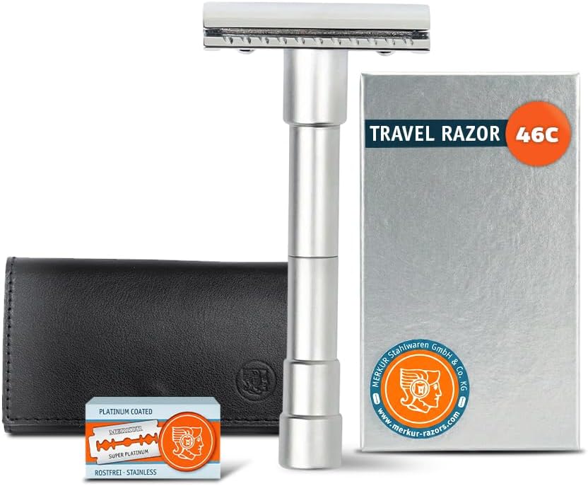 Travel razor dismountable, chrome-plated