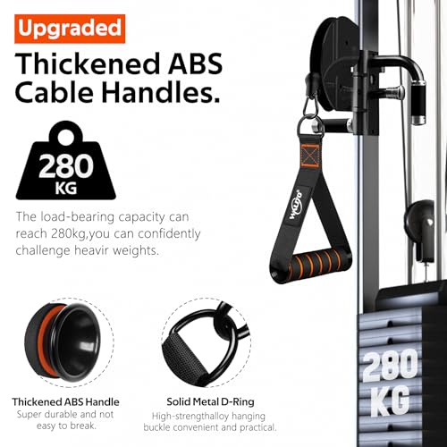 Image of Exercise Handles, Cable Machine Handles for Gym Cable Attachments Training | 2 Pack Heavy Duty Handle with Non Slip Grip for Cable Machines, Pull Down Workouts, Resistance Bands and Home Gym Equipment