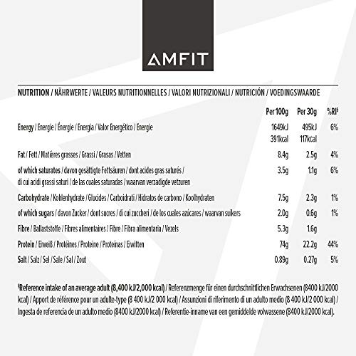 Marque Amazon - Amfit Nutrition Protéines en Poudre de Lactosérum (Whey), Chocolat , 33 portions, 1 kg (Lot de 1) – Image 7