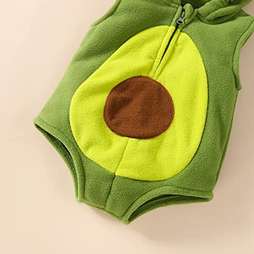 Baby Halloween Costumes Avocado/Duck/Strawberry Outfit(Green,6-12M) | Toddler Baby Boy Girl Halloween Costume Avocado Outfit Romper Onesie for Halloween Party,Photos,Family Costume&Fruit Dress-Up - image 3