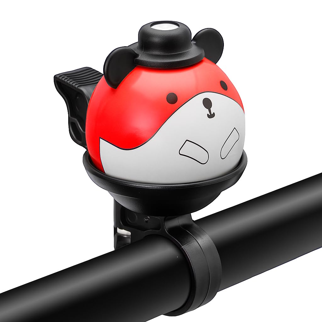 BYKING Bike Bell Kids, (4 COLOURS) Universal Bike/Scooter/Micro Scooters Plain Handlebar Bell, Kids Bike Accessories | Loud | Waterproof | For Boys & Girls | Bicycle Bell Kids (Candy Red)