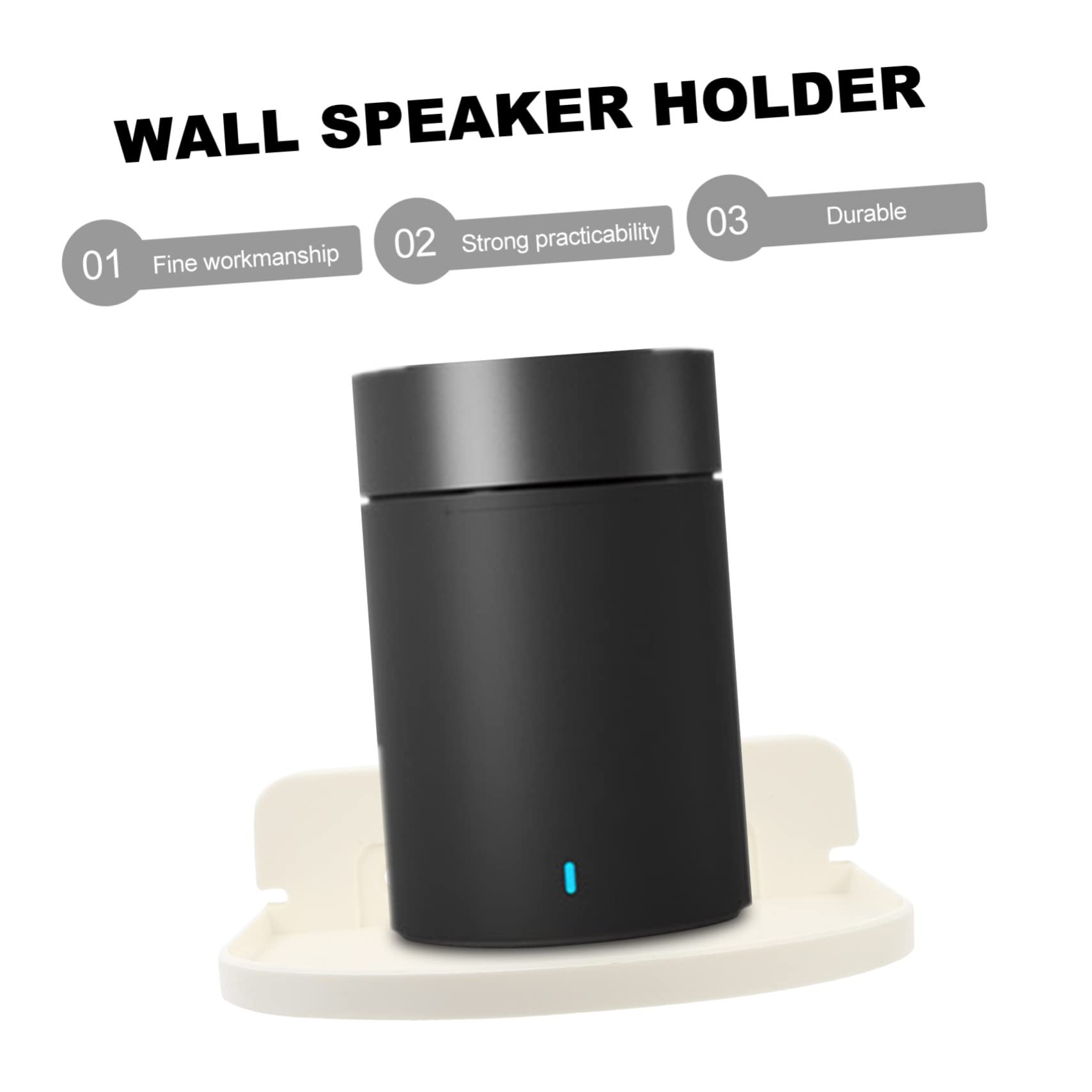 WOONEKY 3 Piezas Soporte Para Altavoz Inteligente Soporte De Almacenamiento De Pared Material Abs Diseño Silencioso Carga Conveniente Configuración Rápida