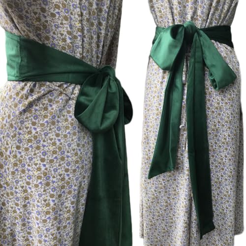 Women Triangle Velvet Wide Waist Belts for Dress Self Tie Cinch Belt for Wedding Party3