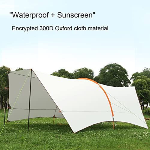 Toldo para Sol Exterior Playa Camping 6 x 5.6 x 2.4 m Marrón miniatura 2