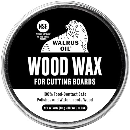 WALRUS OIL - Wood Wax, 3 oz Can, FDA Food-Safe, Cutting Board Wax and Board Cream