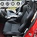 WTRAVEL Racing Seats 2 Pcs Reclinable Bucket Seats with 2 Sliders Adjustable PU Leather Seats Universal Sport Seats for Cars (Black White, 35.1