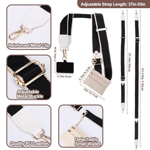 Image of XANGNIER Clip and Go Strap for Phone with Wallet Crossbody, Phone Strap with Zippered Wallet, Adjustable Anti Theft Cellphone Lanyard for Women, Cellphone Chain Accessories,Multicolor 11