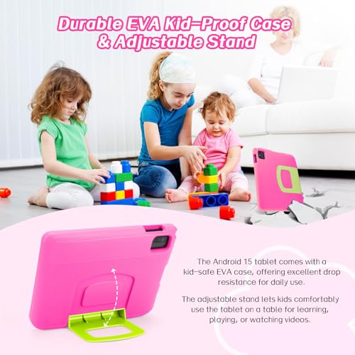Image of 2025 Android 15 Tablet, 10 inch Kids Tablet, Tablets for Kids with Parental Control, Octa-Core CPU, 8GB+64GB Expandable to 1TB, HD Touchscreen, 5000mAh Battery