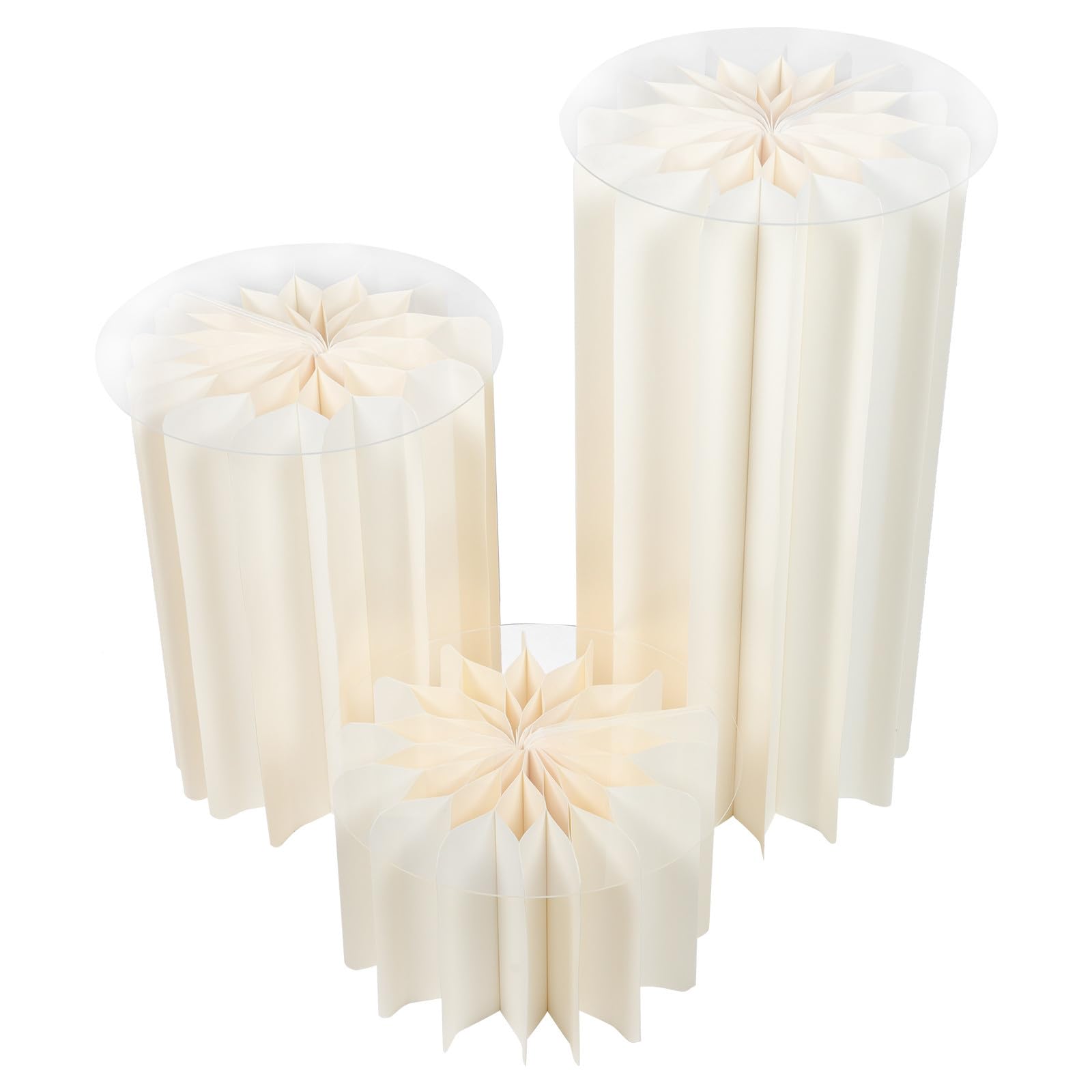 Pilier romain en papier blanc pliable pour accessoires fête mariage