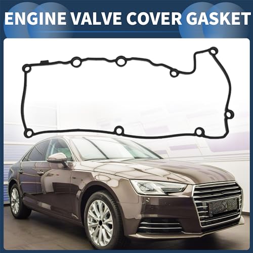 Image of Valve Cover Gasket, Cylinder Head Valve Seal Gasket for Q5 2013-2017 Black, Rocker Cover Gasket 1 Pcs