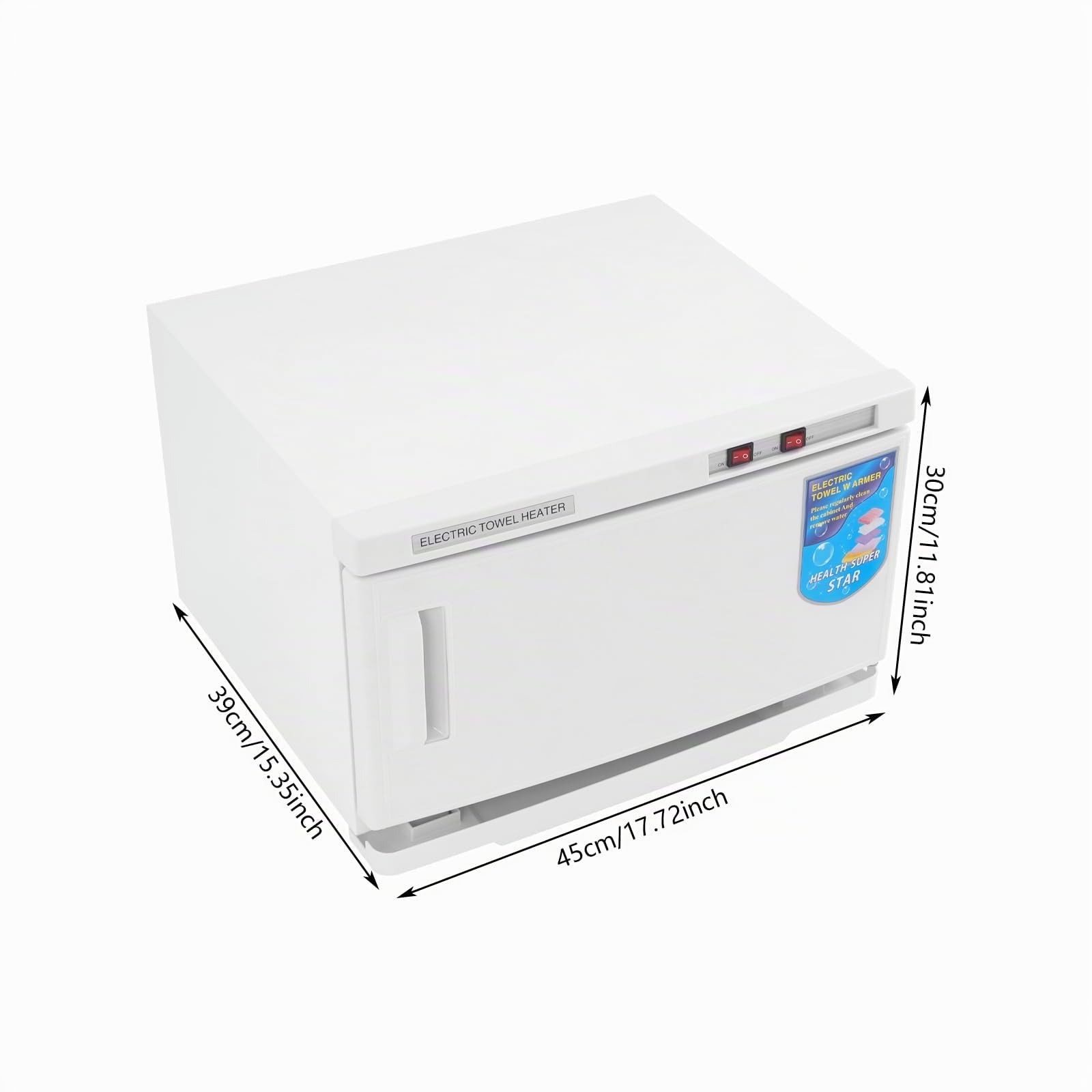 2-in-1 Handtuchwärmer - Heizen und Warmhalten, Handtuchwärmer mit Sterilisator, 25L Handtuchheizschrank, Handtuch Schrank für Privathaushalte, Fitnessstudios, Hotels (Weiß)