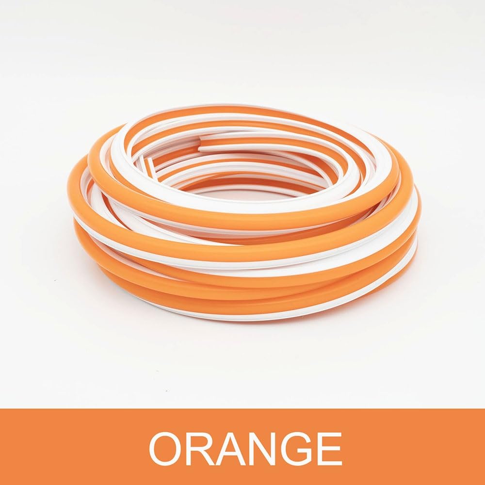 6mm Silikonowa rurka neonowa Miękki, zginany kanał świetlny LED 5M 1szt(Orange)