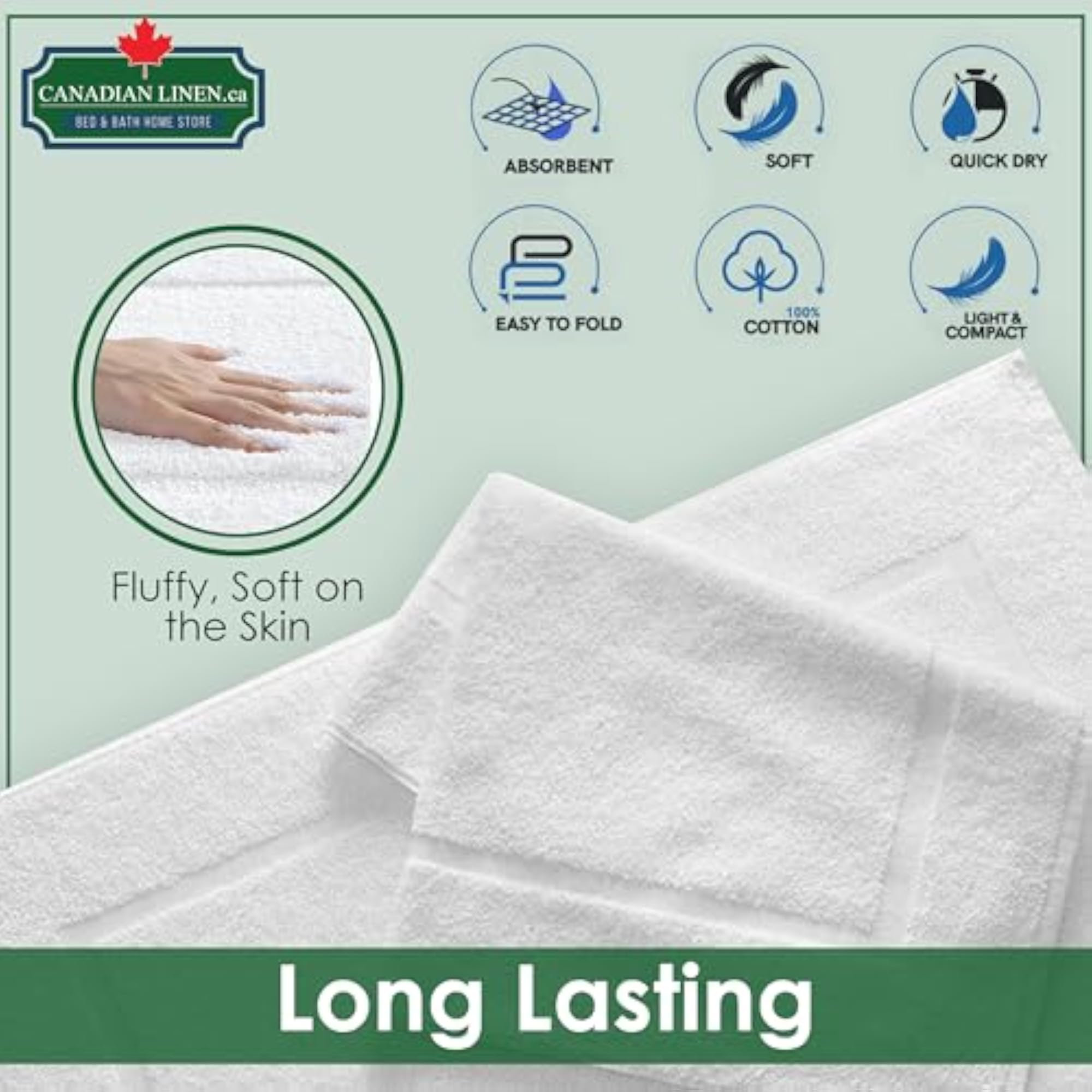 Regal White Bath Mats, 2-Pack Set
