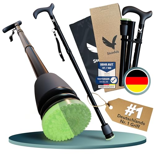 Steinfels® Gehstock klappbar & höhenverstellbar mit Tasche...