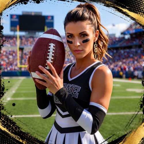 Image of Liliaafar 4 Pairs Game Day Football Earrings for Women