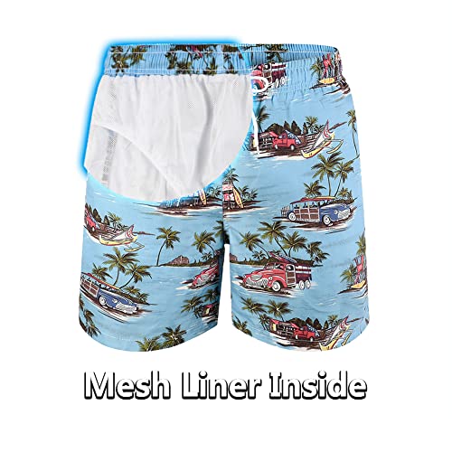 SNOW DREAMS Mens Swim Trunks 5 inch Qucik Dry Board Shorts Bathing Suit for Men Boardshorts Lightweight3