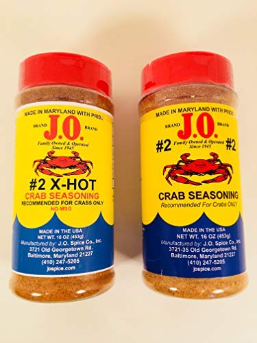 combo pack / bundle 16 oz #2 Crab Seasoning and 16 oz X-Hot Crab seasoning