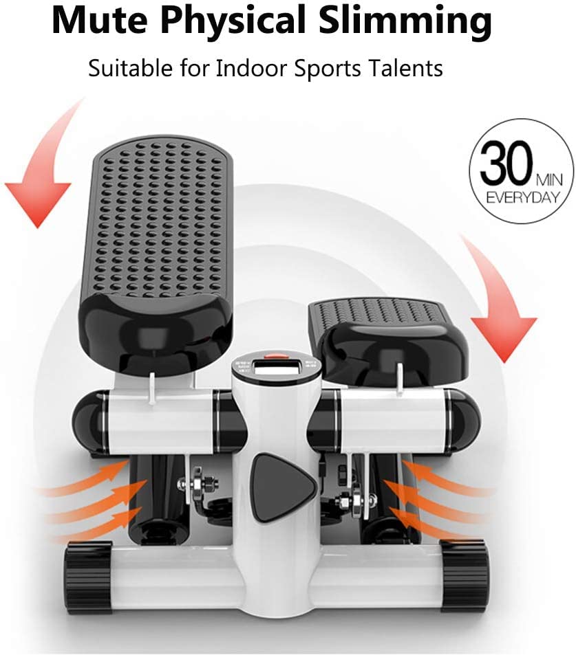 Cardio Fitness Mute Mini Stepper Stair Stepper Exercise Multi-Function Indoor Sports Equipment with Resistance Bands and Twisting Action 3