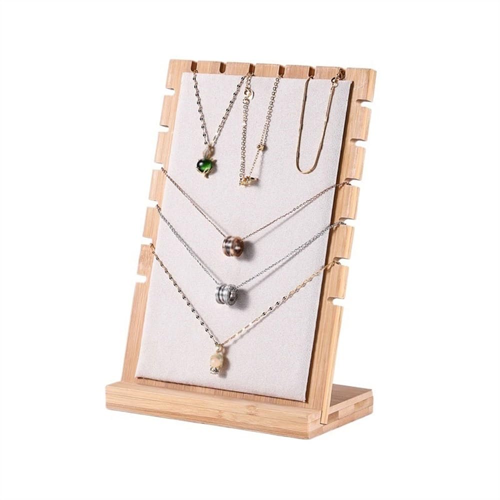 Présentoir de collier suspendu en bois pour éviter les nœuds