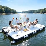 BEESOM Barco Pesca Portátil Inflable 2M/2,Plataforma Plegable Nomotor-2M