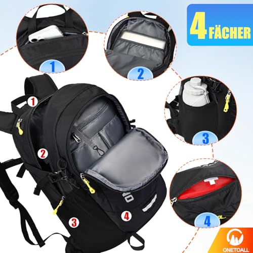 ONETOALL Diebstahlsicherer Wanderrucksack Damen 20L, Leichter Tagesrucksack Herren Klein… – Ansicht 4