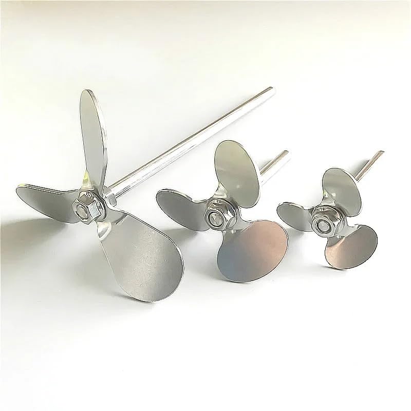 Mixing Blade, Stainless Steel Mixer Impeller, Laboratory Mixing Blade with Three bladed Diameter of 250mm, Inner Hole Diameter of 16mm, Blade Length of 106mm,3PCS