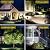 ROSHWEY Solar Spot Lights Outdoor - 600LM Spotlights Waterproof Outside Flood Lighting for Driveway Backyard Patio Garden Landscape Deck Garage (Cool White, 2 Pack)