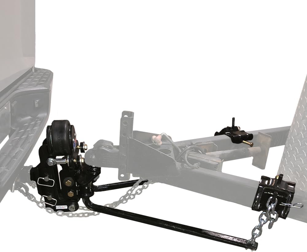 Shocker Air Equalizer & Chain Style Round Bar WD Hitch, Fits 2" Hitch 5" Rise 4" Drop