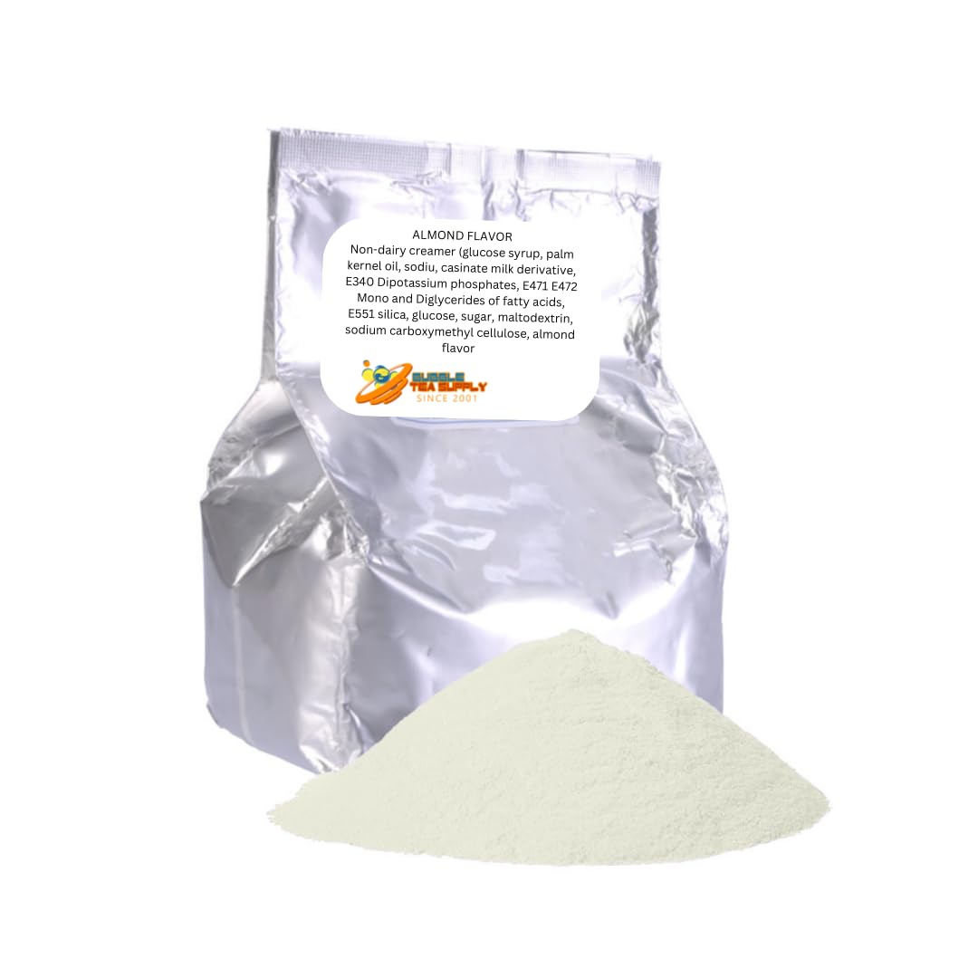 Almond Flavored Boba Bubble Tea Powder for Milk Tea Premium Instant Drink Mix - 2.2 LB bag for 40-45 Servings - Just Add Tapioca Pearls by BUBBLE TEA SUPPLY