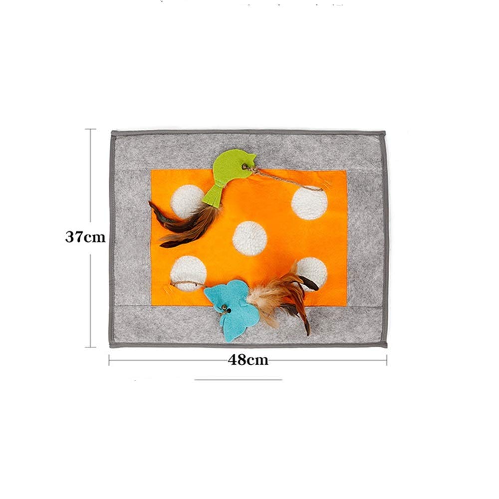 Túnel para Gatos, Saco de Dormir para Gatos, Juego para Gatos, Bolsa de Arena para Gatos con aro, Rompecabezas de Papel, Juguete para Gatos de Interior (Gris, 48 x 37 cm)
