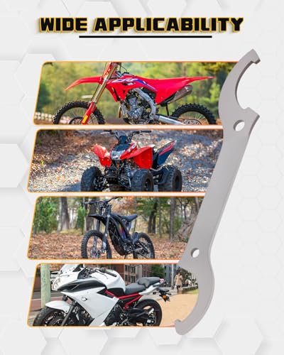 Image of Universal Motorcycle Rear Shock & Steering Stem Wrench Spring Adjustment Tool For YZ YFZ WR CRF XR KX KLX RM DRZ All Most Dirt Bike