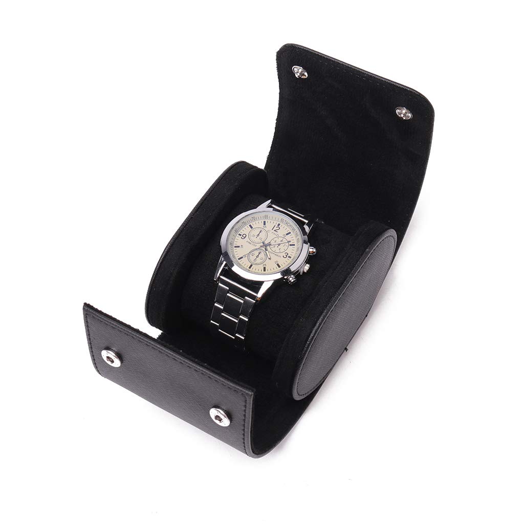 Étui de montre pour homme – Étui de voyage pour montres – Organiseur de rangement et présentoir – Noir