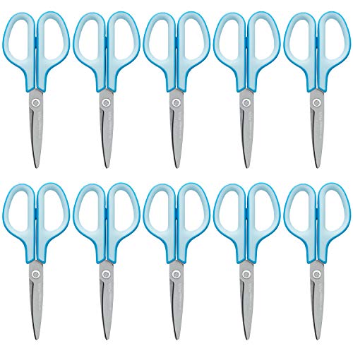 プラス はさみ フィットカットカーブ スタンダード ブルー 10個入セット 34510-10P