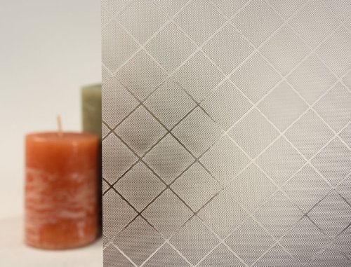 Película de ventana adhesiva Clear Etched Squares 36 x 82 ft miniatura 1