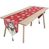 【Material】El camino de mesa está tejido con un 80% de lino y un 20% de algodón, que es duradero y respetuoso con el medio ambiente. Puede decorar su mesa y también es adecuado como regalo para su familia o vecinos.