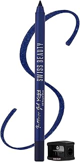 Swiss Beauty Intense Gel Kajal with Sharpener | 12-Hour Stay | Waterproof | Smudge-Proof | Creamy Texture | Highly Pigment...