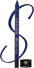 Swiss Beauty Intense Gel Kajal with Sharpener | 12-Hour Stay | Waterproof | Smudge-Proof | Creamy Texture | Highly Pigmented | Multi-Use Eye Pencil | 1.2g, Shade- Royal Blue