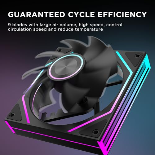 Image of Jungle Leopard Prism4RS Ultra 120mm PC ARGB Computer Case Fans|Infinity Mirror|Daisy-Chain|4 PIN PWM 1850RPM(Black Reverse 3 Pack)