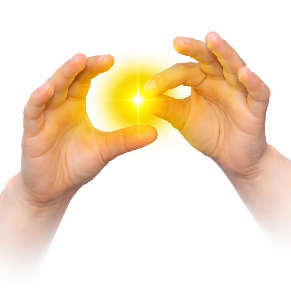 Magician's Set of 2 Magic Rubber Thumb Tip Light Up Flash Lights from Anywhere Finger Tricks (Yellow)