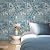 Ismoon Blue Peel and Stick Wallpaper Floral Contact Paper 17.3x78.7in Tropical Jungle Palm Leaf Stick on Botanical Removable Self Adhesive Wallpaper for Bedroom