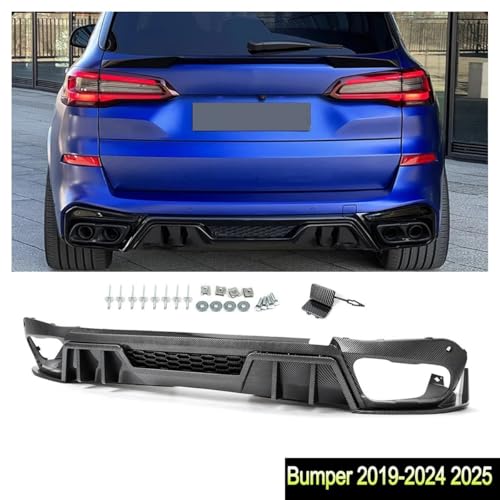 Difusor trasero de aspecto fibra carbono para X5 G05 M Sport SUV 3