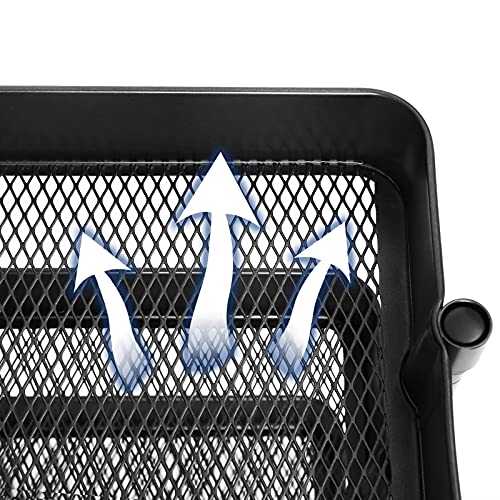 SONGMICS 3-Tier Storage Trolley, Rolling Cart, Kitchen Storage Cart with Height Adjustable Shelves, Utility Cart with 2 Brakes, Easy Assembly, for Bathroom, Kitchen, Office, Black BSC60B - Image 6