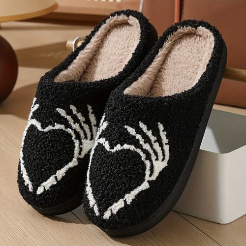 Image of LNERIP Slippers Winter Womens Mens Fluffy Plush Slippers Animals Cute Cartoon House Slippers Cuddly Warm Shoes Indoor Outdoor Girls Women