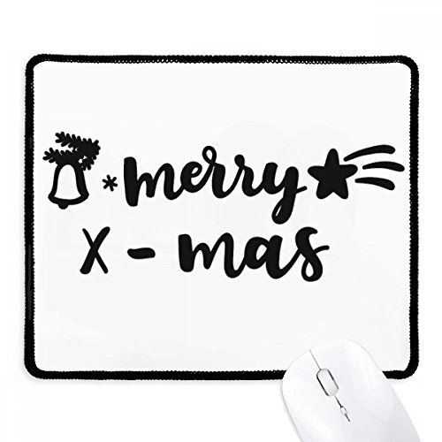 Mousepad gaming negro de Navidad con borde cosido y lona antideslizante