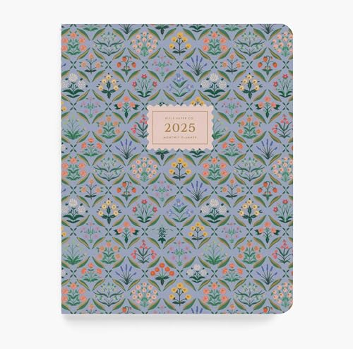 RIFLE PAPER CO. Caderno de agendamento de 12 meses 2025 | Se&ccedil;&otilde;es para visualiza&ccedil;&otilde;es mensais...