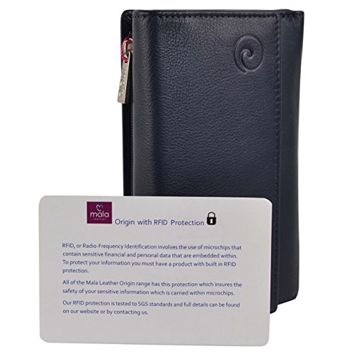 Porte-monnaie protection radio-identification femmes cuir contre piratage de carte