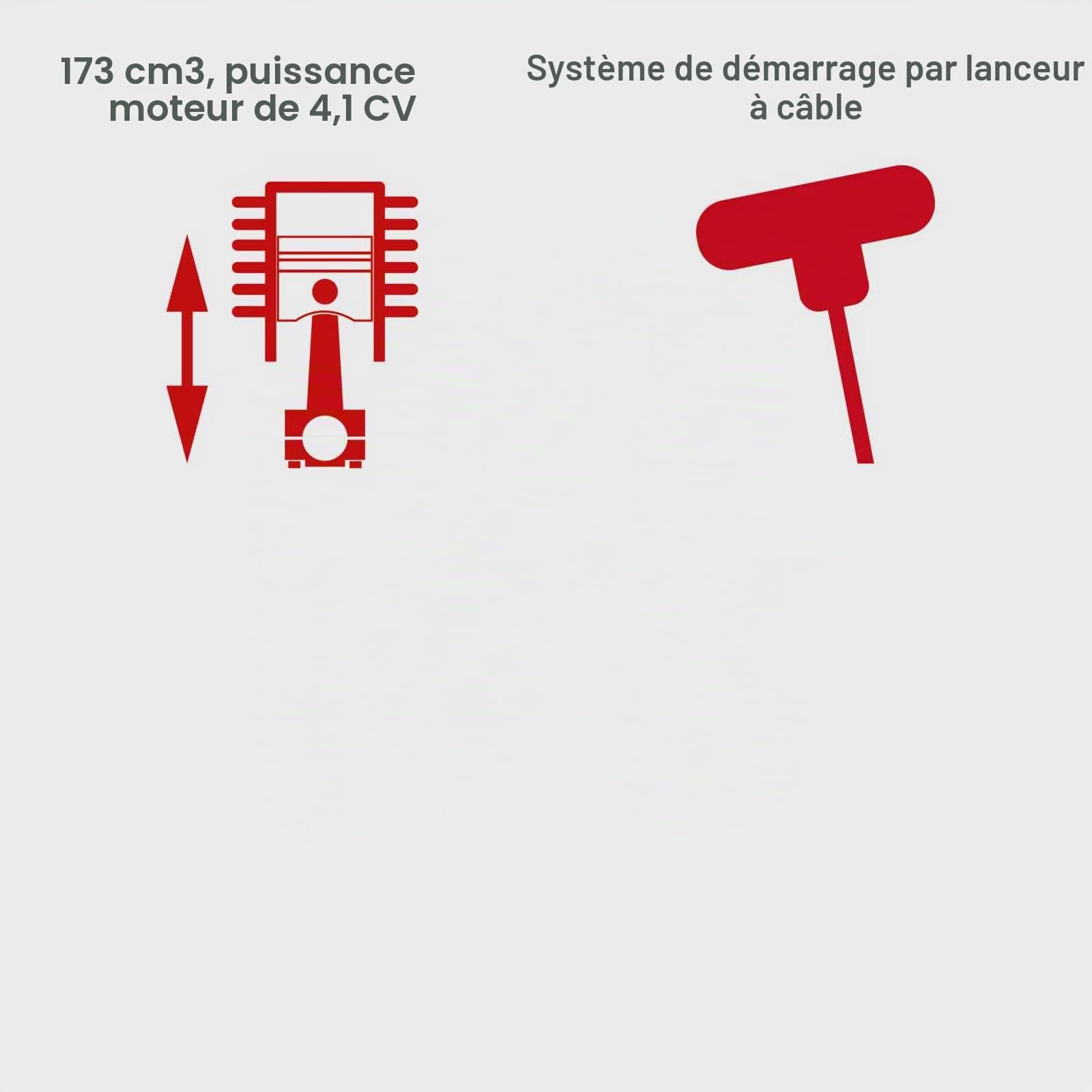 Scheppach Tondeuse à Gazon Thermique MS173-51 | Huile Moteur Incluse