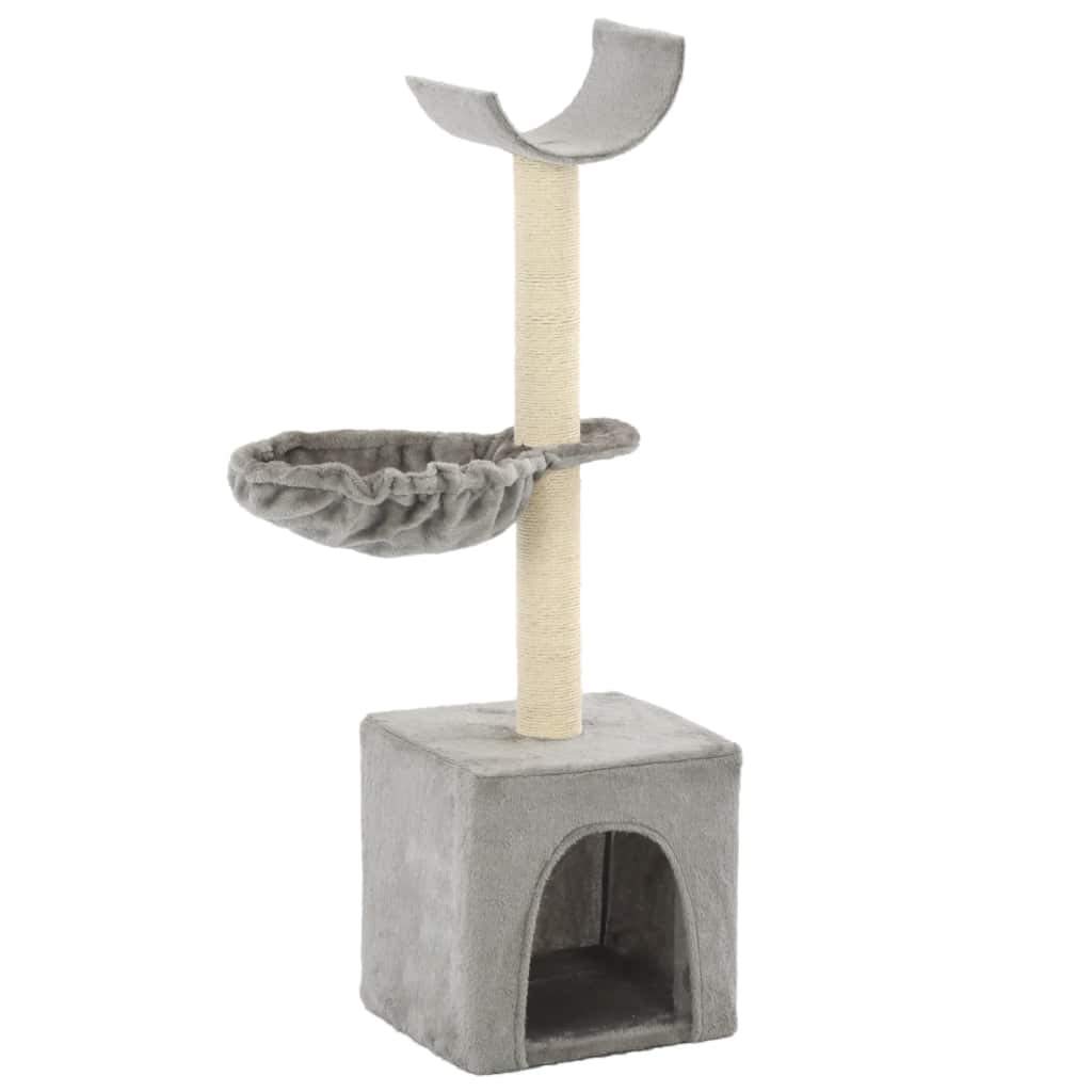 Chusui Rascador para Gatos con Poste de sisal, Arbol para Gatos, Gatos Accesorios, Arranhador para Gatos, Arbol Rascador Gatos, 105 cm Gris
