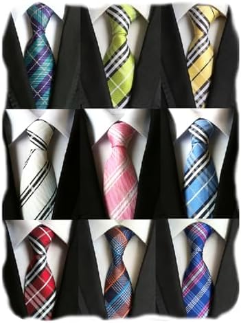 Lot 9 PCS Classic Men's Tie Necktie Woven JACQUARD Neck Ties